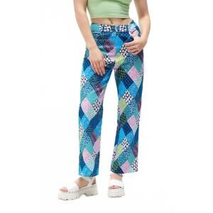 NEW ANOTHER GIRL organic patchwork trousers in patchwork print